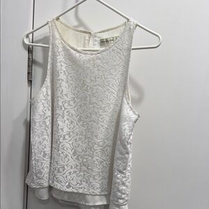 Elegant White Lace Sleeveless Top